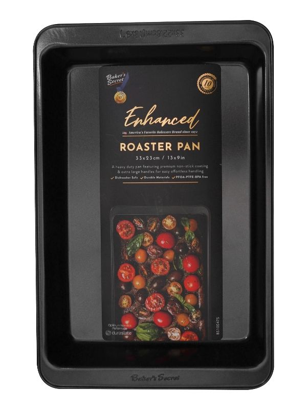 Premium 43cm roaster pan designed for even heat distribution and easy cleanup, perfect for large meals and gatherings.