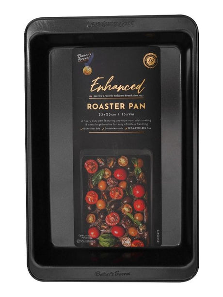 Premium 43cm roaster pan designed for even heat distribution and easy cleanup, perfect for large meals and gatherings.