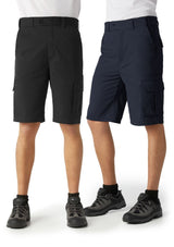 Men's navy Detroit Short with flat front, multiple pockets, and flexible waistband for style and comfort, size 87.