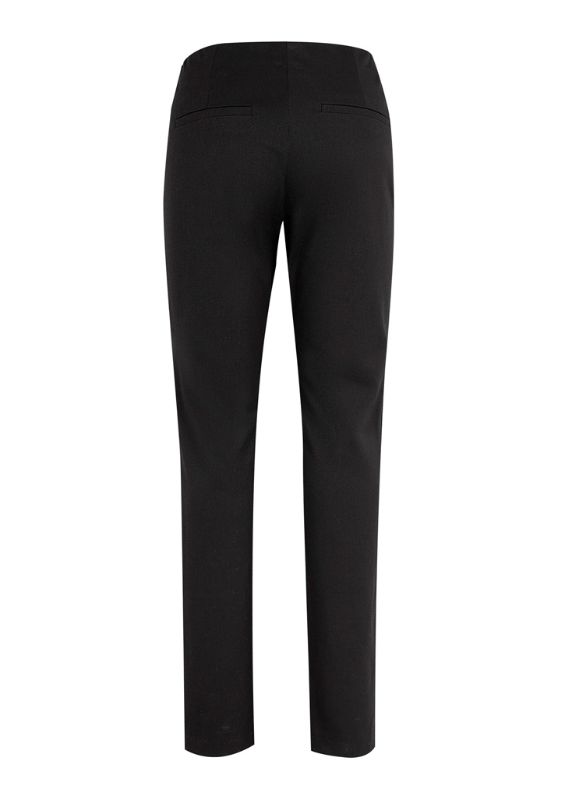 Stylish black leggings for women featuring a comfortable elastic waistband and chic back faux pockets, perfect for various occasions.