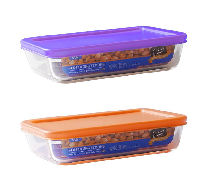 Versatile 700ml glass food container with an elegant design, perfect for meal prep, leftovers, and eco-friendly storage.