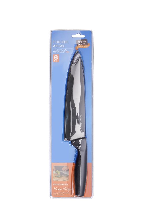 Premium 33cm chef knife with ergonomic handle and stylish case, perfect for precise chopping and dicing in the kitchen.