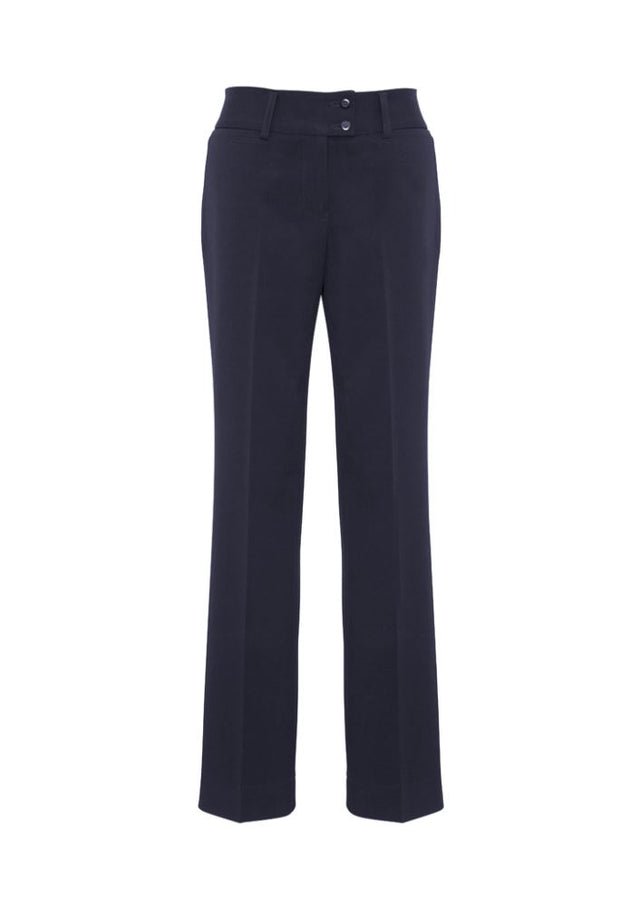 Ladies Stella Perfect Pant in Navy, Size 18, featuring a mid-rise design, 4-way stretch fabric, and classic straight leg style.