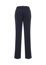 Navy Ladies Stella Perfect Pant in size 16 features 4-way stretch fabric, mid-rise design, and classic straight leg silhouette.
