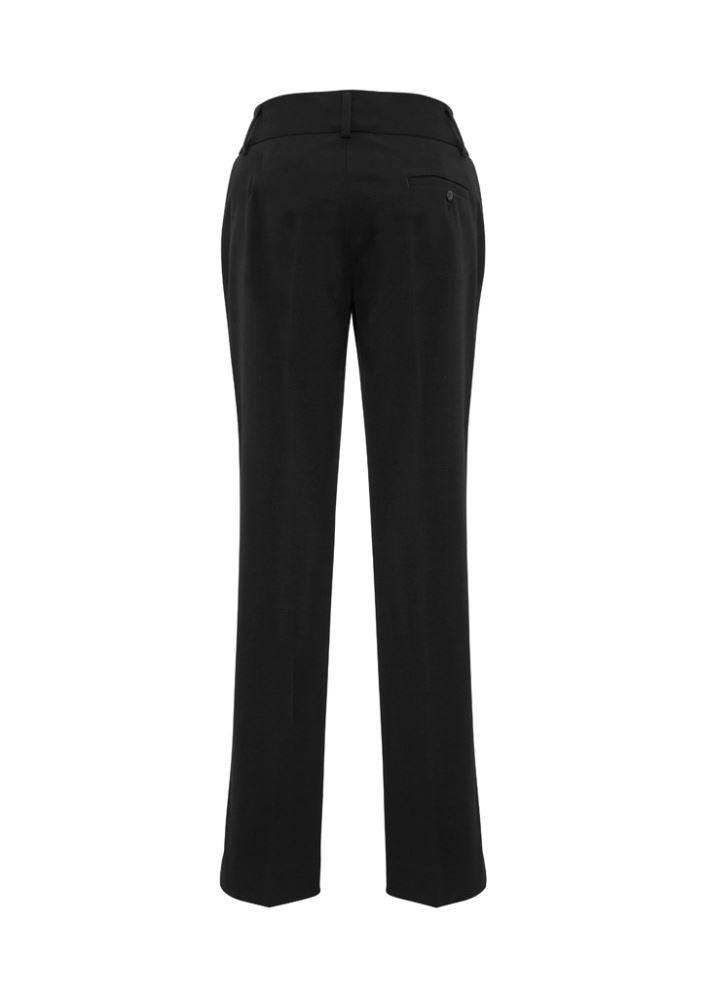 Ladies Eve Perfect Pant in black, size 24, featuring 4-way stretch fabric and a flattering mid-rise design for comfort and style.