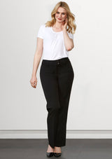 Ladies Eve Perfect Pant in Black, size 24, featuring 4-way stretch fabric, mid-rise, and flattering straight leg design.