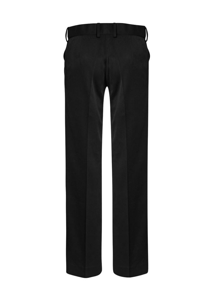 Ladies Detroit Flexi-Band Pant in black, size 4, featuring stain-resistant fabric, Flexi-band waist, and stylish flat front design.
