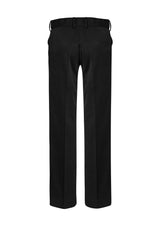 Ladies Detroit Flexi-Band Pant in black, size 4, featuring stain-resistant fabric, Flexi-band waist, and stylish flat front design.