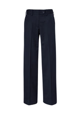 Navy Ladies Detroit Flexi-Band Pant with Teflon® stain resistance, tailored fit, and 5cm hem allowance for versatile wear.