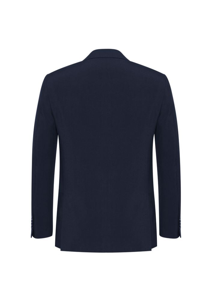 Mens Classic Navy Jacket by Biz Collection, size 97, featuring 2-button tailored fit and internal pocket for essentials.