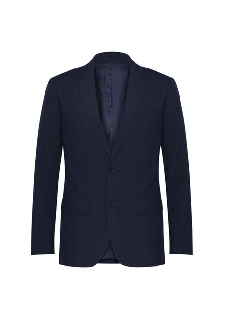Mens Classic Navy Jacket from Biz Collection, size 97, featuring a tailored fit, internal pocket, and machine washable fabric.