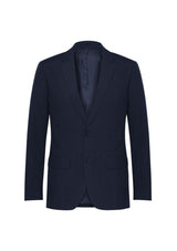 Men's Classic Navy Jacket, Size 117, tailored for style and comfort with stretch fabric and internal pocket for versatility.