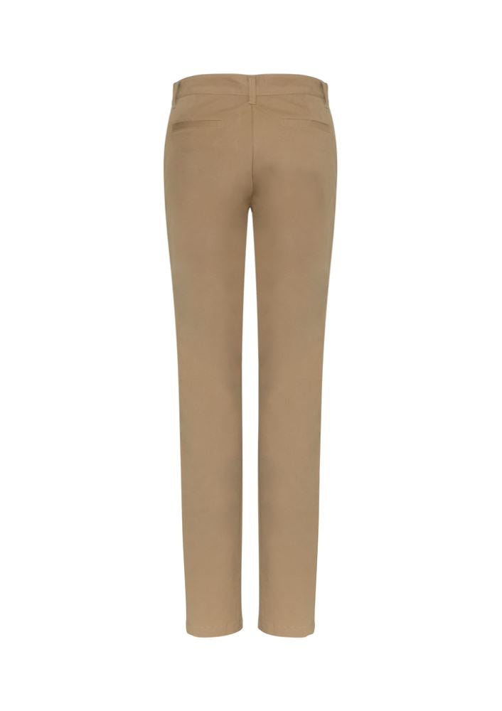 Ladies Lawson Chino Pant in Dark Stone, size 6, featuring a modern fit with tapered legs and versatile pockets for comfort and style.