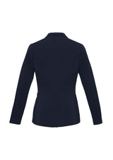 Ladies Bianca Jacket in Navy, Size 24, combines elegance with comfort, featuring 4-way stretch and a chic single-button design.