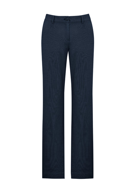 Navy Ladies Barlow Pant in Size 20, featuring a modern fit, jacquard weave, and practical side pockets for stylish comfort.