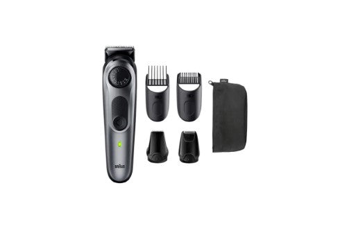 Braun 5 BT5440 Beard Trimmer with 5 tools, ultra-sharp blades, 40 settings, and 100 mins of continuous cutting power.