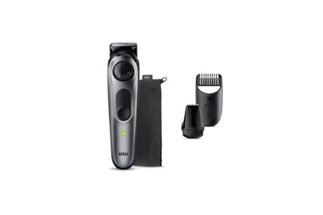 Braun 5 BT5440 Beard Trimmer with 5 styling tools for precise grooming, 40 length settings, and 100 minutes of cutting power.