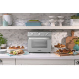 Stainless steel Sunbeam Oven + Air Fryer, 22L capacity, multi-function cooking including air fry, grill, and bake with digital timer.