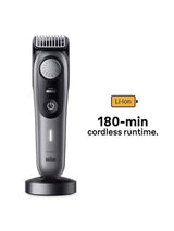 Braun Pro 9 BT9420 Beard Trimmer with 10 tools, 40 length settings, and 180 minutes cordless runtime for precise grooming.