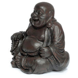 Set of 12 assorted 6cm Buddha ornaments with a wood effect, promoting serenity and enhancing home decor.