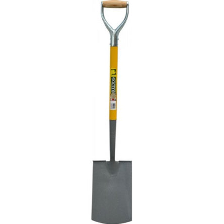 Bulldog Digging Spade with 100cm steel shaft and treaded grip for enhanced control and comfort in gardening tasks.