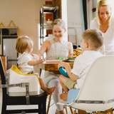 Multi Seat - Bumbo (Mimosa) for infants, versatile seat transforms from floor to booster, featuring adjustable height and safety harness.