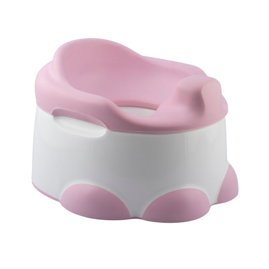 Bumbo Step n Potty in Cradle Pink, a versatile potty and step stool for toddlers aged 18 months to 3 years.