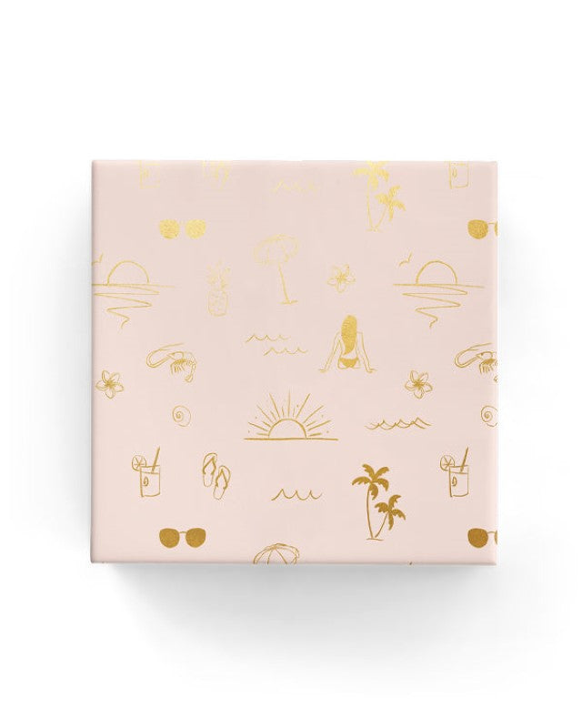 Wrapping Paper - Summer Vibes Wrap Dusty Pink Gold