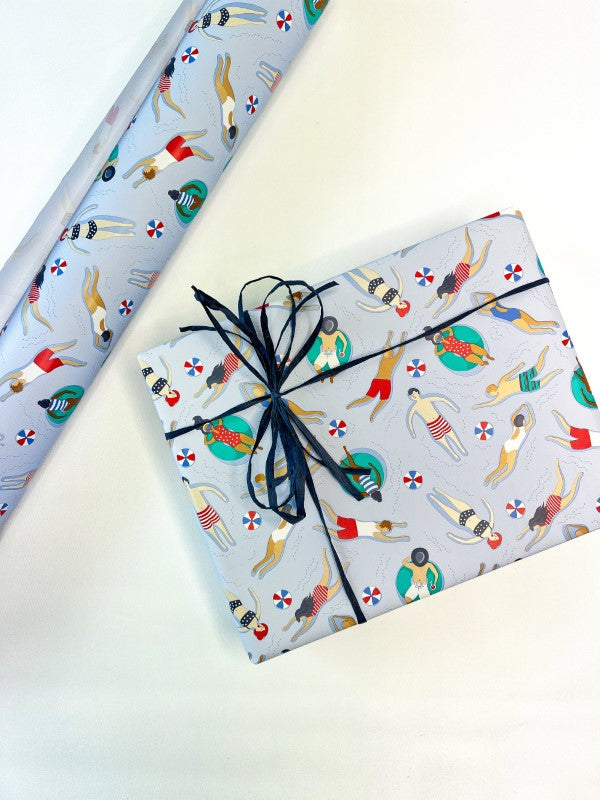 Wrapping Paper - Swimmers Wrap Blue