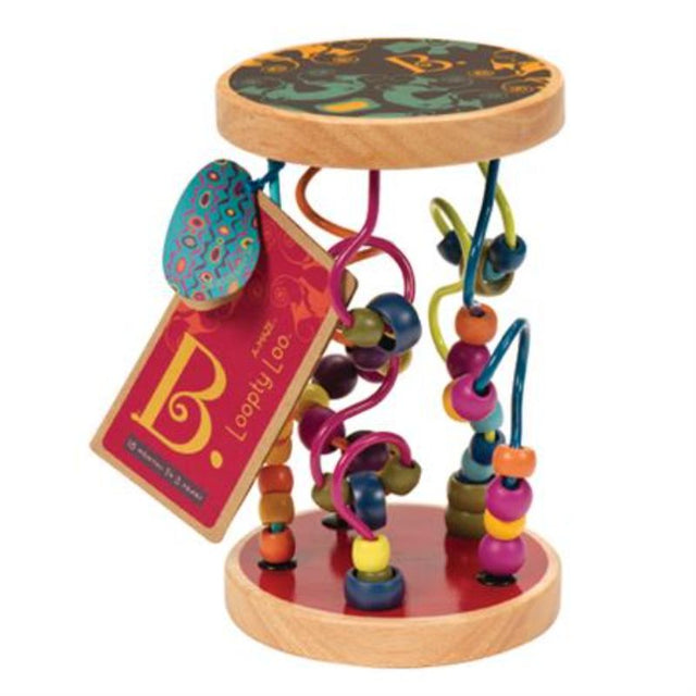 Colorful wooden wire maze with 47 beads, designed for toddlers to enhance fine motor skills and cognitive development.