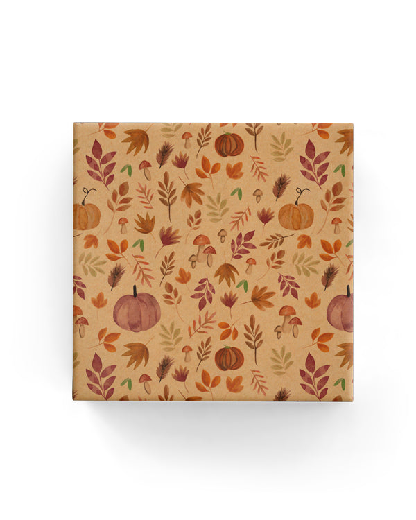 Wrapping Paper Roll - Pumpkin Harvest on Kraft Wrap (60cm)