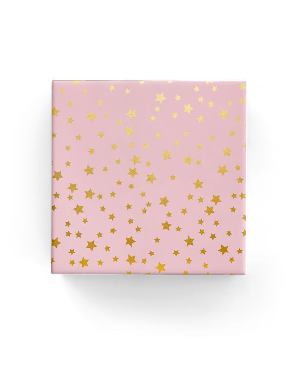 Wrapping Paper Roll - Pink Gold Stars (60cm)