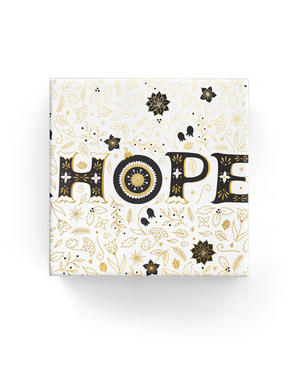 Wrapping Paper Roll - Xmas Joy Hope Wrap Black Gold (60cm)