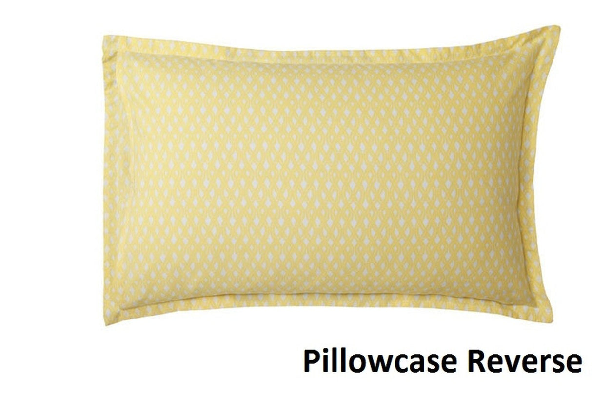 Single bed duvet set in bamboo silver, featuring a floral design, hypoallergenic fabric, and a vibrant yellow reverse side.