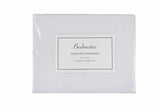 Elegant white single sheet set made of 50/50 polyester-cotton blend for softness, durability, and easy care.