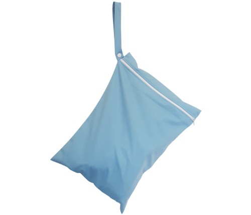 Stylish Cars/Sky Blue wet bag, waterproof with zip and domed strap, perfect for transporting wet or dirty items.