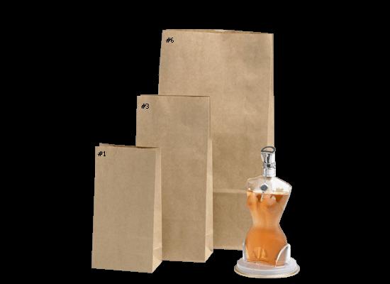 Eco-friendly brown paper gift bags in bulk (100 units) for small gifts, 165mm x 90mm x 47mm, durable and stylish.