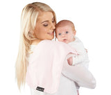 Soft baby pink burp cloth, 24x65cm, absorbent and stylish, perfect for keeping babies clean during feedings.