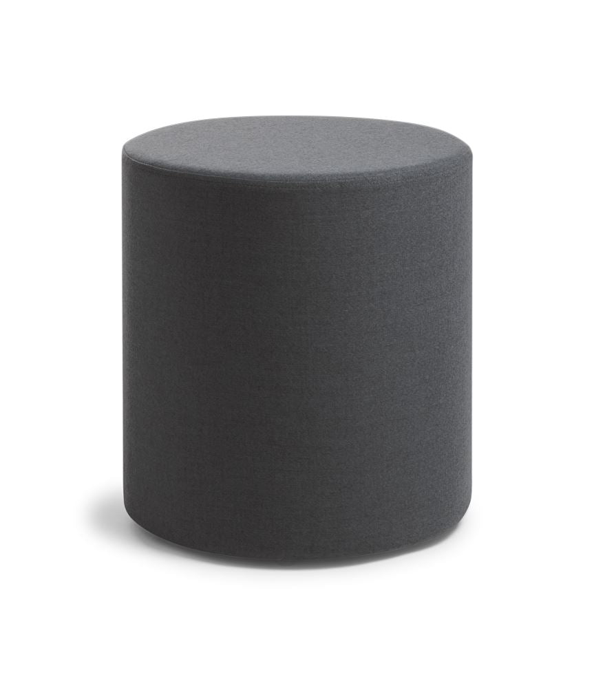 Versatile Dolly Charcoal upholstered ottoman with high-comfort foam, non-slip feet, perfect for seating or footrest.