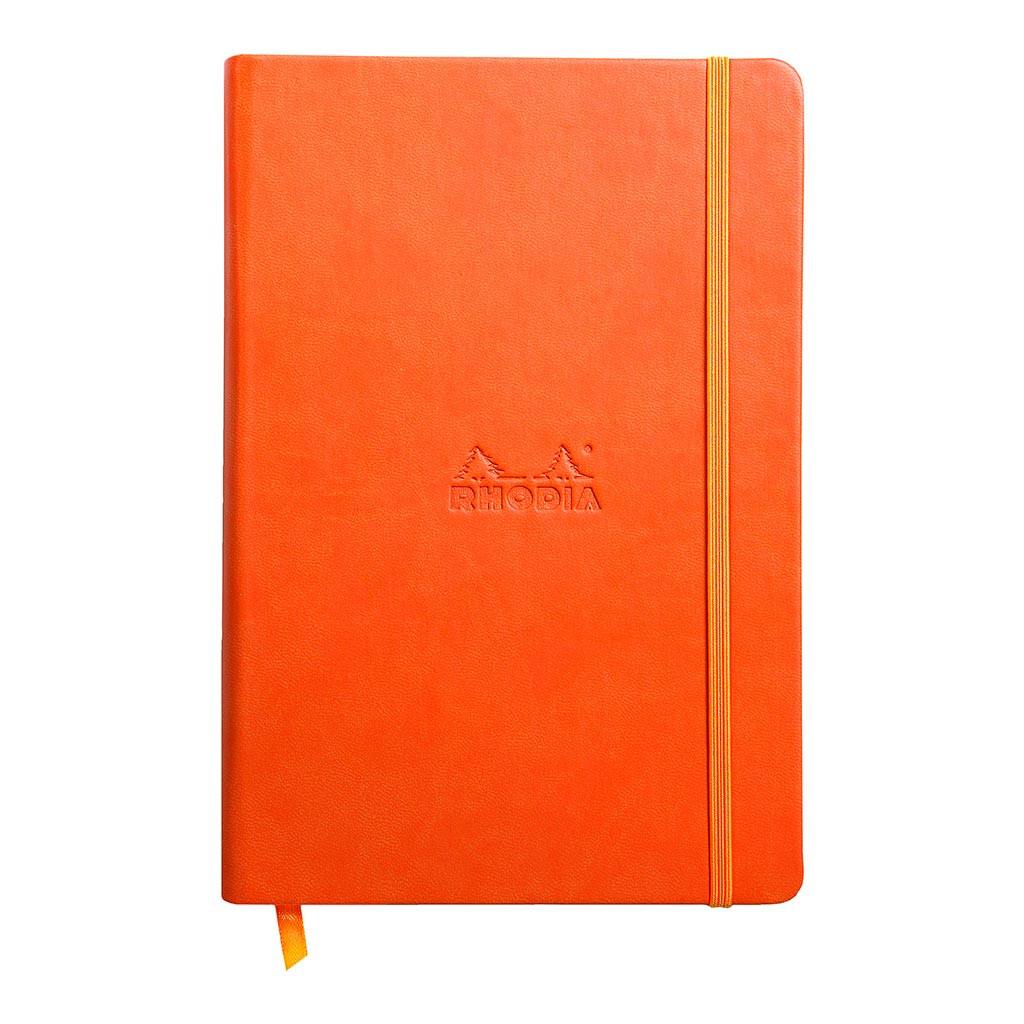 Rhodiarama Hardcover Notebook A5 Lined Tangerine