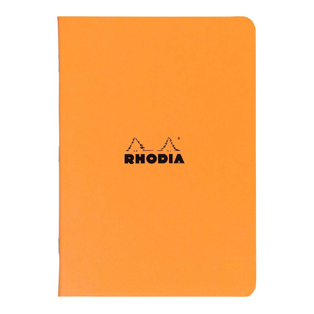 Rhodia Classic Notebook Stapled A4 Lined Orange