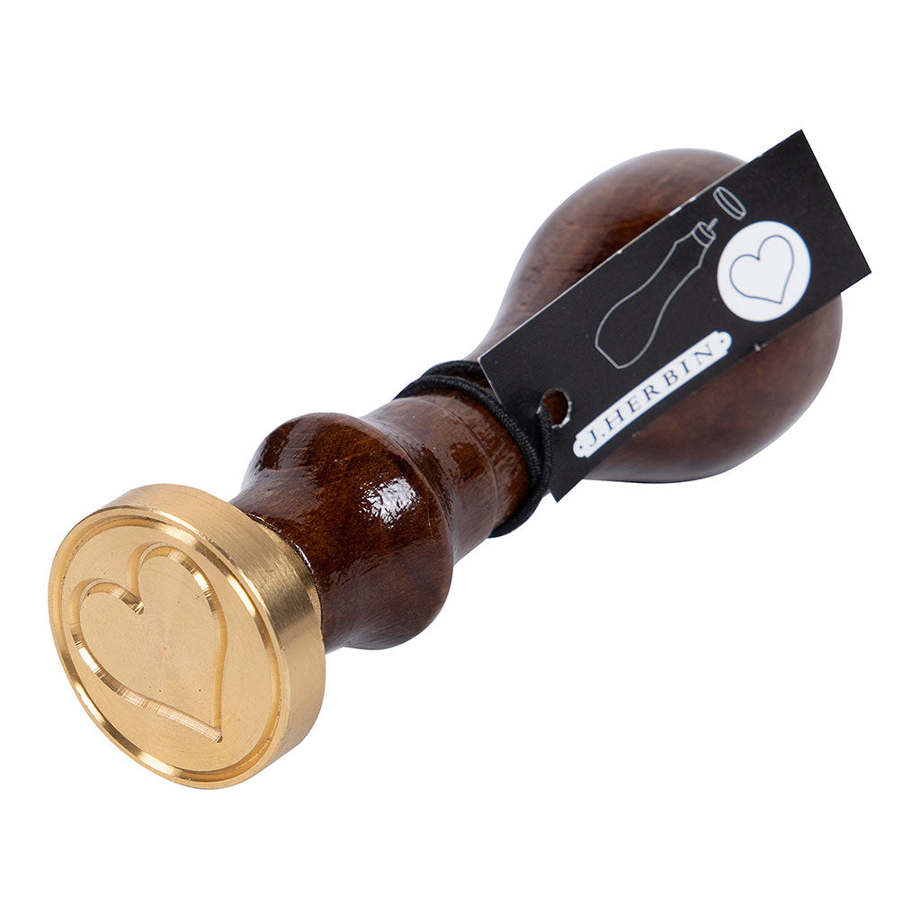 Herbin Wooden Handle Round Seal Heart