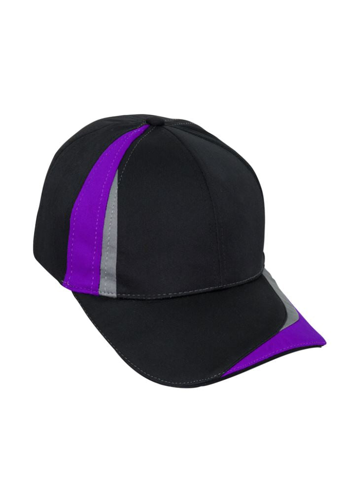 Unisex Charger Cap in Black, Purple, or Grey with antibacterial fabric and UPF protection, perfect for outdoor activities.