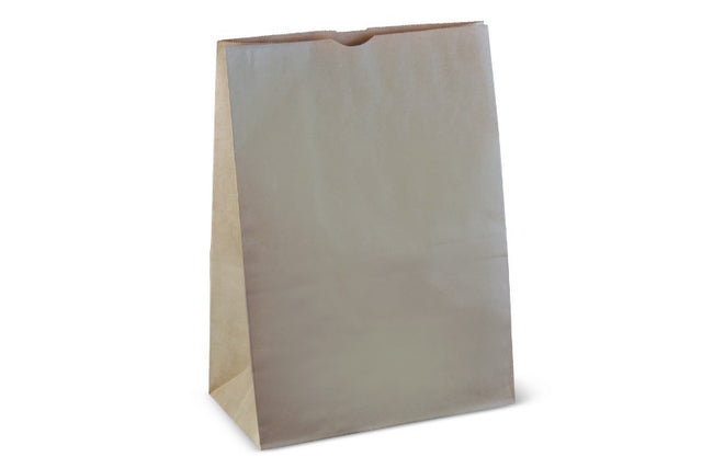 Heavy duty brown paper bags, 430 x 305 x 175 mm, pack of 50, eco-friendly, freestanding design for versatile use.