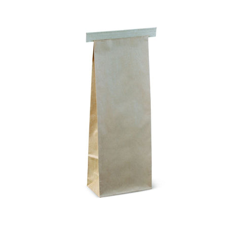 Brown 500G tin tie bags, pack of 50, designed for freshness and resealability, ideal for dry food storage.