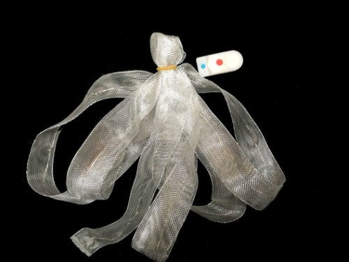 Warm silver ribbon string lights, 3m long, battery-operated with included batteries, perfect for cozy indoor and outdoor decor.
