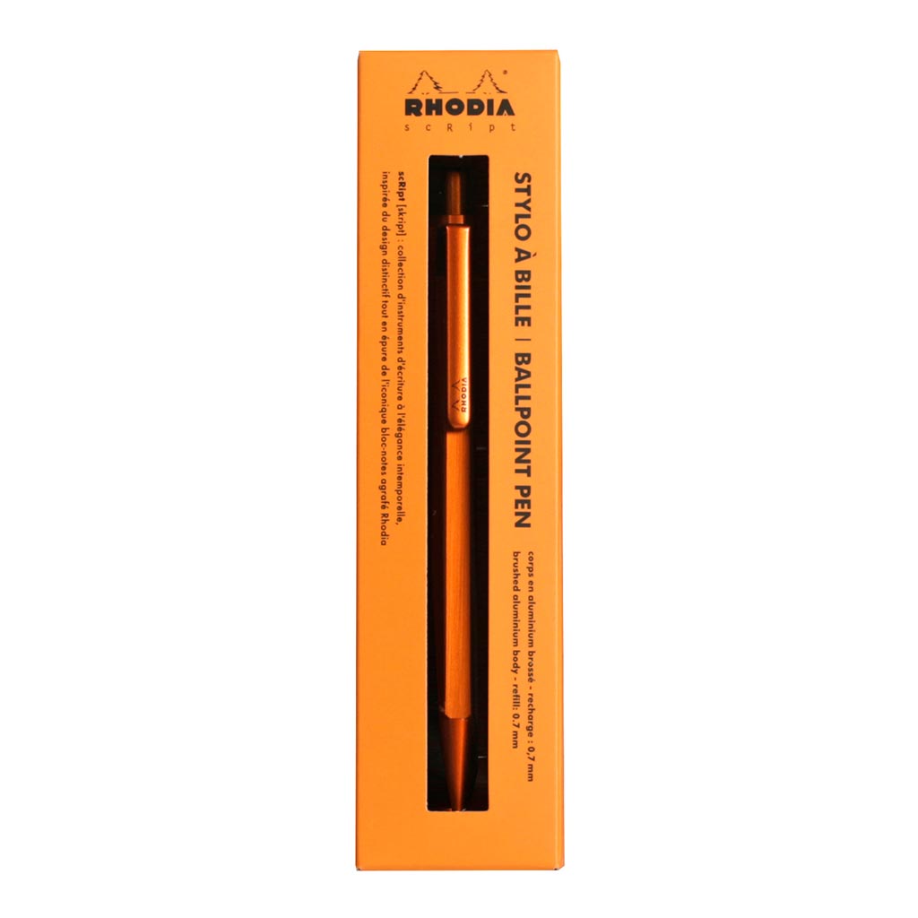 Rhodia scRipt Ballpoint Pen Orange 0.7mm