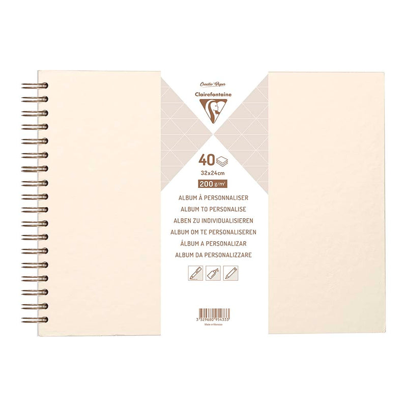 Clairefontaine Hardcover Album 32x24cm Iridescent Ivory