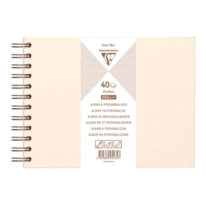 Clairefontaine Hardcover Album 21x16cm Iridescent Ivory