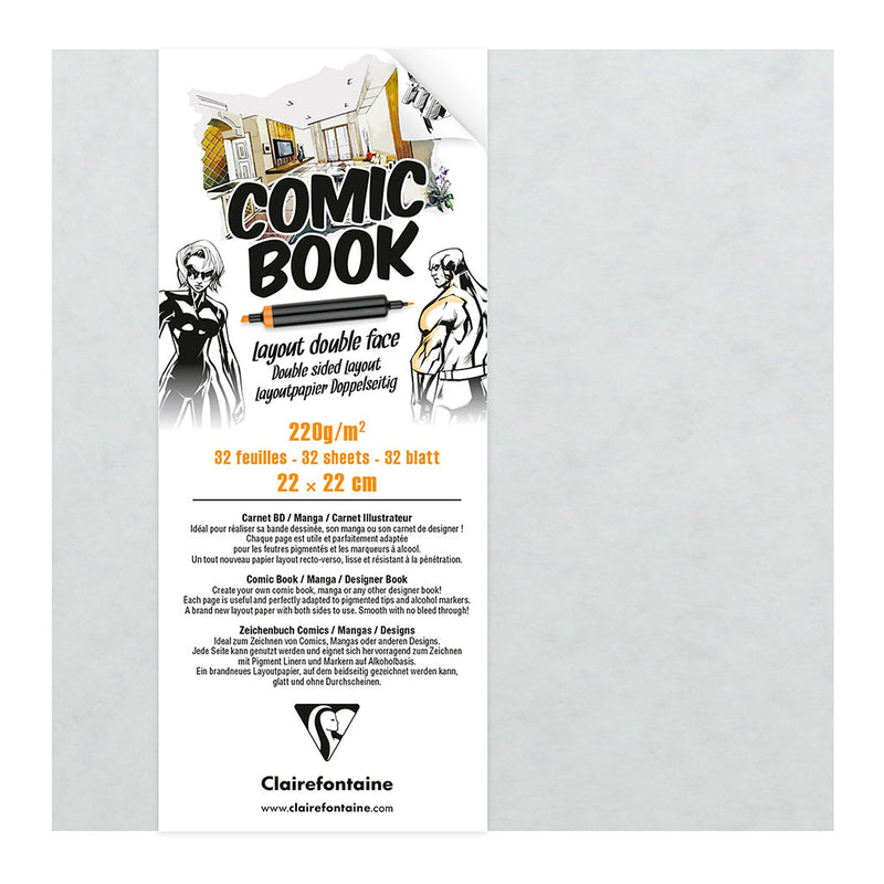 Clairefontaine Comic Book 220x220mm 220g 32sh